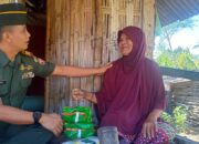 Peduli Masyarakat Kurang Mampu, Kodim 1628/Sumbawa Barat Salurkan Bantuan Sembako Melalui Babinsa