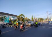 Polres Sumbawa Gelar Strong Point Pagi, saat Kepadatan Lalin dan Jam Sekolah