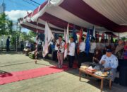 KPU Sumbawa Sambut Kedatangan Bendera Kirab Pemilu 2024 dari KPU Bima