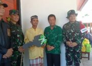Danrem 162/WB Serahkan Kunci Kamar Marbot Poto Pedu Program TMMD ke-116