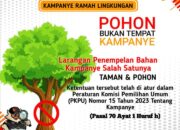Kampanye Ramah Lingkungan, Bawaslu Larang Penempelan Bahan Kampanye di Taman dan Pohon