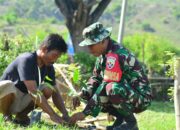Dandim 1628/SB Pimpin Aksi Bersihkan Lingkungan Dan Tanam Pohon