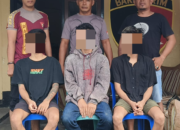 3 Terduga Pelaku Pencuri Tabung Gas Elpiji Diringkus Anggota Polsek Utan saat  Sedang Tidur