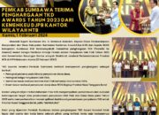 Pemkab Sumbawa Raih Penghargaan TKD Award 2023 dari Menkeu DJP Kantor Wilayah NTB