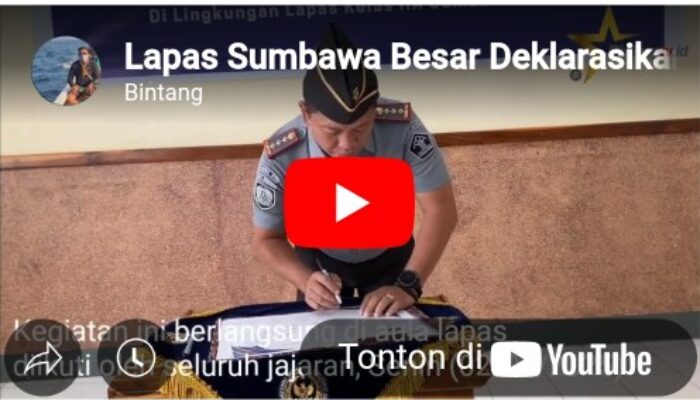 Lapas Sumbawa Besar Deklarasikan Anti Narkoba dan Handphone di Dalam Lapas
