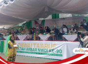 Jamaah Dari Berbagai Daerah Padati Pancor, Meriahkan Pawai Hultah NWDI ke-90