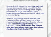 BMKG Keluarkan Peringatan Dini Cuaca 3 Harian di NTB, Waspada Hujan Lebat dan Angin Kencang