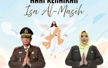 Kepala Kejaksaan Negeri Sumbawa Barat beserta jajaran dan Ketua IAD Daerah Sumbawa Barat beserta anggota mengucapkan selamat memperingati Hari Kenaikan Isa Al-Masih.