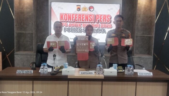 26,66 Gram Sabu Disita, Polres Sumbawa Amankan 9 Tersangka dalam Operasi Antik Rinjani