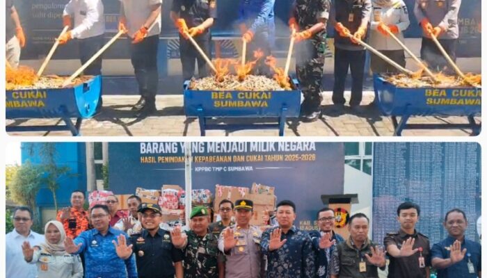 Bea Cukai Sumbawa Musnahkan BKC Ilegal Senilai Rp827 Juta, Lindungi Masyarakat dari Peredaran Rokok Ilegal
