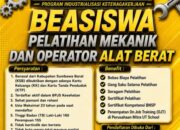 KSB Buka Beasiswa Pelatihan Mekanik dan Operator Alat Berat