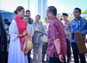 Tiba di Lombok,Putri Mahkota Victoria Disambut Tenun Sasak dan Minuman Rempah