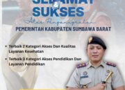 Kepala Kantor Pertanahan Kabupaten Sumbawa Barat Muhammad Abdul Kadir Jailani, S.P., M.H.,mengucapkan Selamat dan Sukses Kepada Pemerintah Kabupaten Sumbawa Barat atas Penghargaan :
