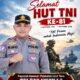 Polsek Kawasan Pelabuhan Laut Tano mengucapkan Selamat Hari Ulang Tahun TNI ke- 81